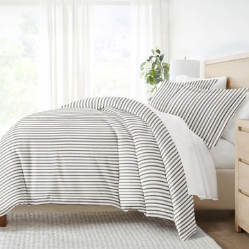 Duvet Cover (Gray) - Experience Hotel-Like Comfort with Unparalleled Softness, Exquisite Prints & Solid
