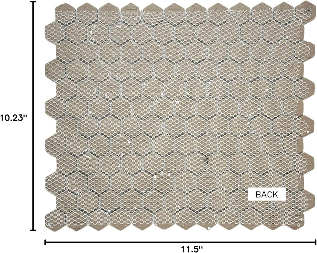 Hexagon 1x1 White Porcelain Mosaic Floor Tile Matte Italian Design Backsplash Bathroom Wall Shower Accent Decorative