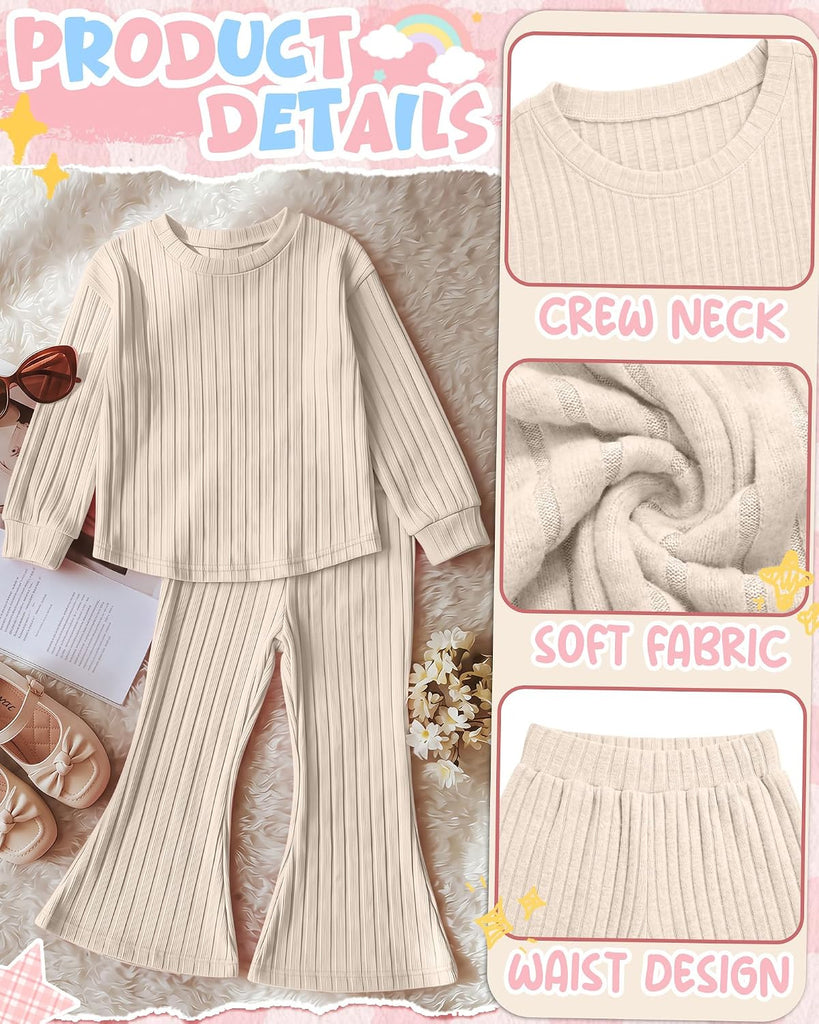 Toddler Girl Outfits Ribbed Fall Clothes