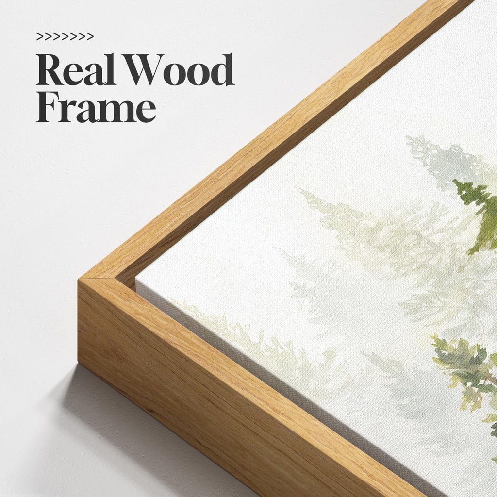 Large Framed Green Forest Landscape Wall Art, 24x36 Inch
