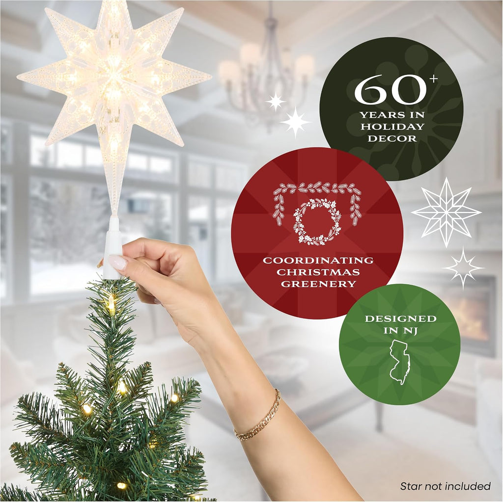 Tree Company 6.5ft Pre-Lit Norwegian Spruce Christmas Tree | 650 Clear Lights, 956 Feel Real Tips, Includes Stand