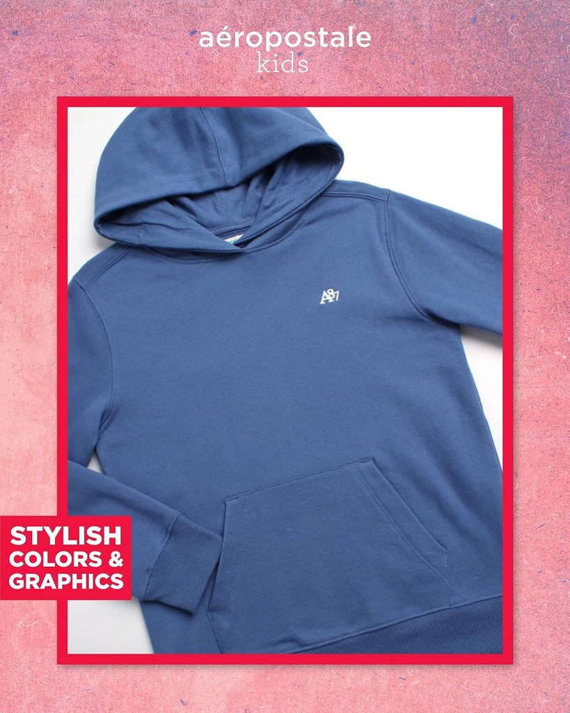 Girls Cotton Blend Fleece Pullover Hoodie with Pockets