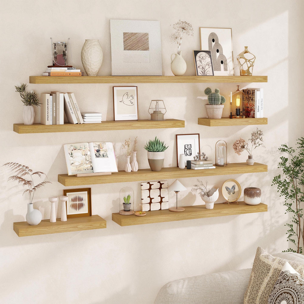 Floating Shelves for Wall, 36Inch Floating Shelves Set of 2, Hanging Shelf with Invisible Brackets, Bathroom Shelves