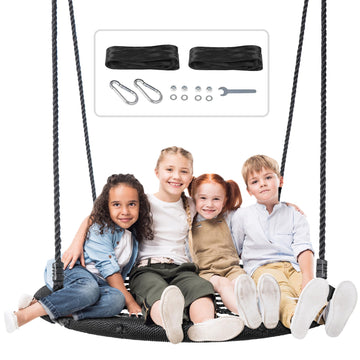 Largest 48" Spider Web Tree Swing for Kids or Adult, 660 lbs Extra Large Platform Net Swing with 71inch Adjustable