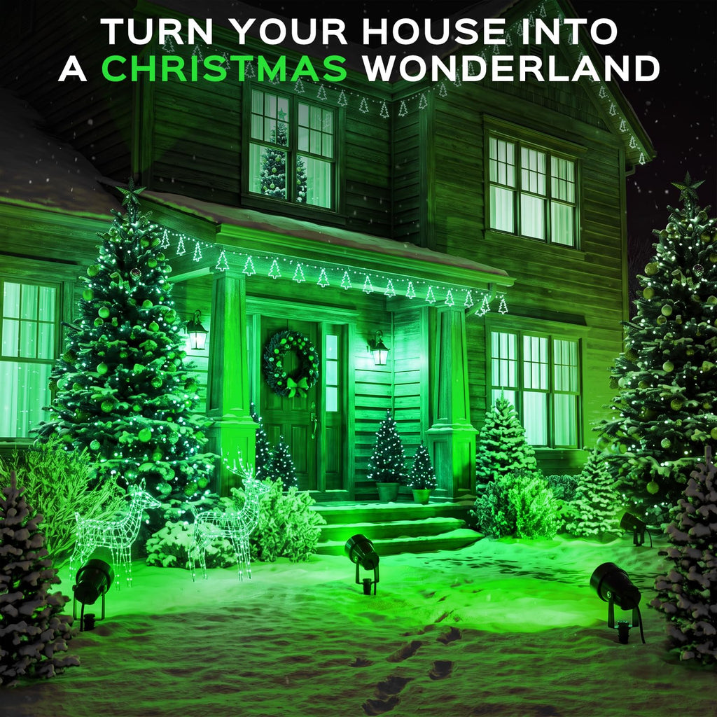 Spot Lights Outdoor, Green Landscape Spotlights for Garden 4 Pack