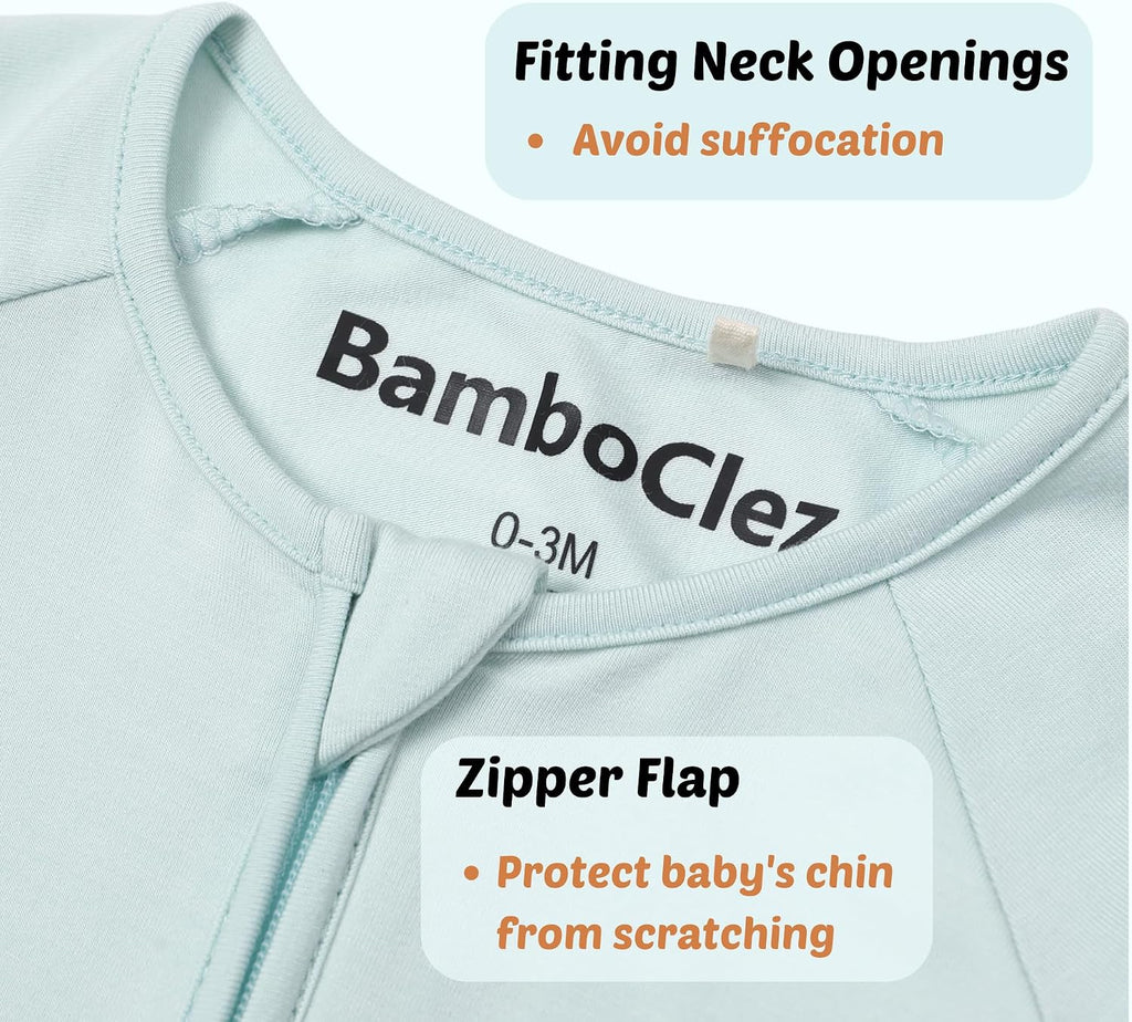 Ultra-Soft Convertible Baby Pajamas, Viscose from Bamboo, Sleepers for Boys & Girls to, Zipper