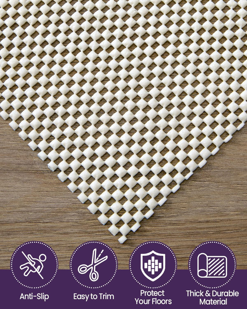Rug Pad Gripper for Hardwood Tile Floor, 3x8 Non Slip Under Carpet Padding Cushioned, Waterproof Thick Walking Pads
