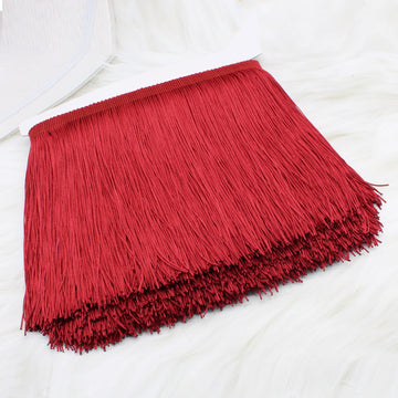 6" Fringe Trim Tassel Sewing Trim for Clothes Accessories Latin Wedding Dress DIY Lamp Shade Decoration - 10 Yards