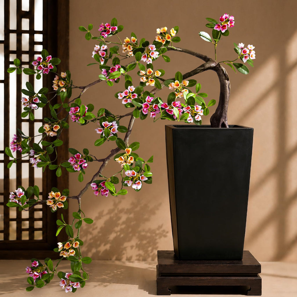 Large Artificial Bonsai Tree 3ft Fake Bonsai Artificial Cherry Blossom Tree Sakura Faux Bonsai Desk Japanese Decor