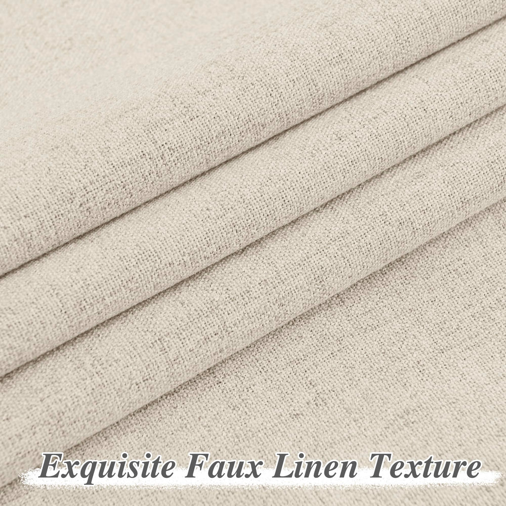 100% Blackout Pinch Pleat Linen Curtains, 1 Panel