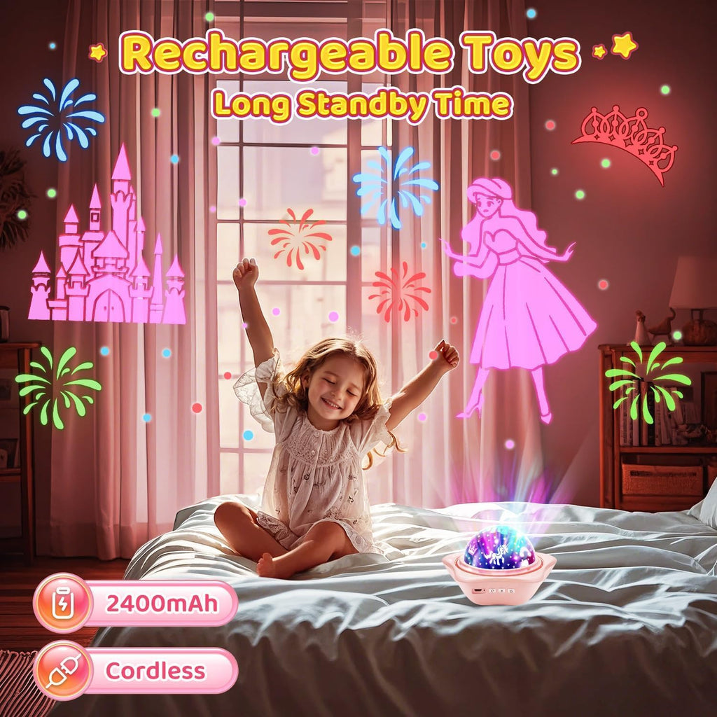 Unicorn Toys for Girls Age 4-6 Gifts, 6 Film Night Light Projector for Kids