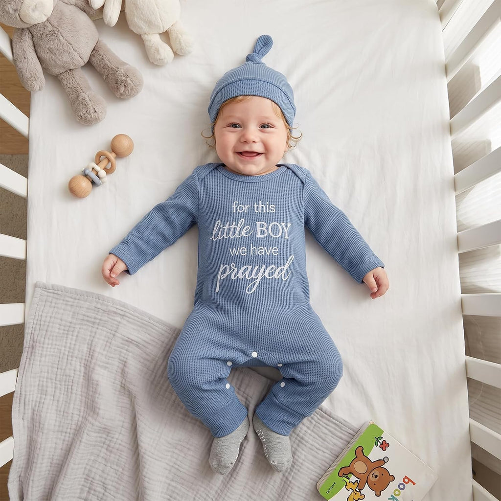 For This Child We Have Prayed Newborn Baby Girl Boy Romper Outfit