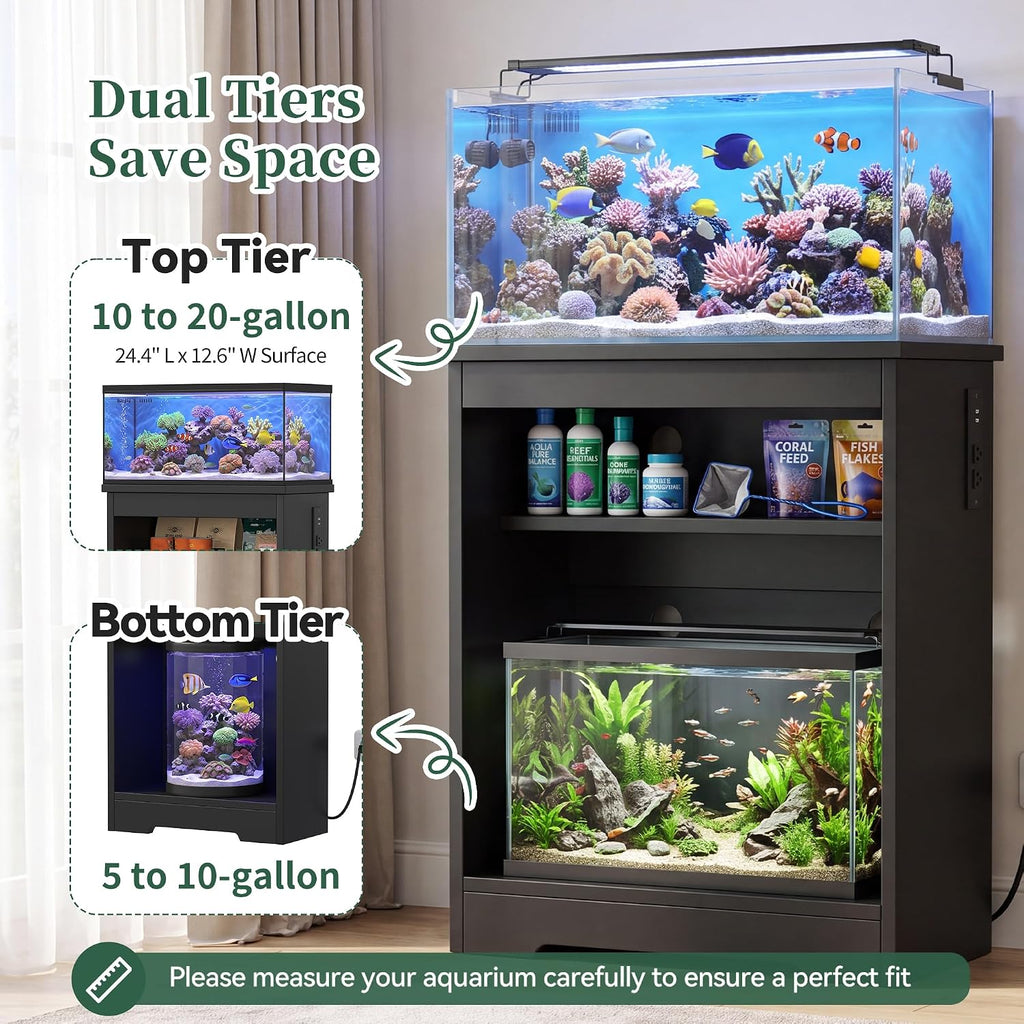 10-20 Gallon Fish Tank Stand, Aquarium Stand with Storage