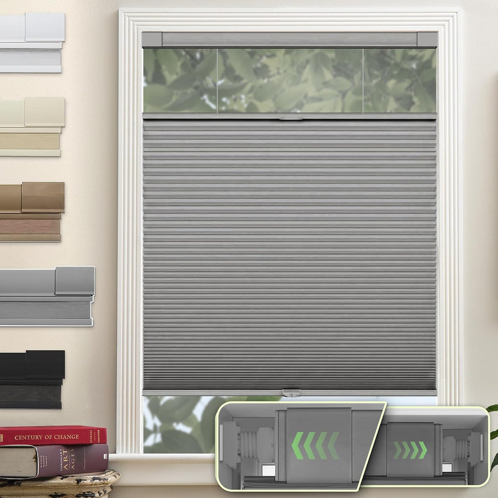 Dual Tension Rod Blinds No Tool No Drill Top Down Bottom Up Cellular Shades