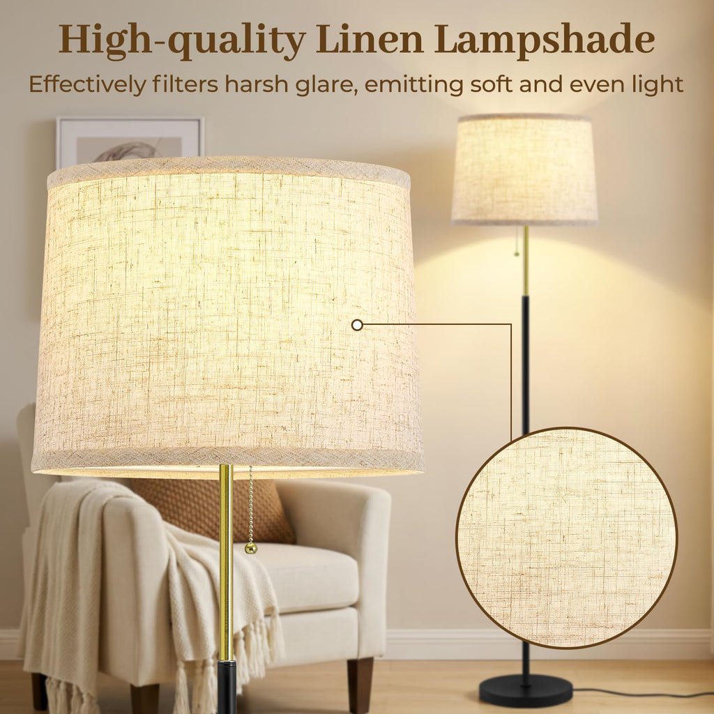 Floor Lamps, 60" Modern Tall Standing Lamp, 3CCT