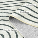 Lahome Abstract Washable Area Rug, 5x7 Rug for Bedroom Non-Slip Soft Living Room Rug