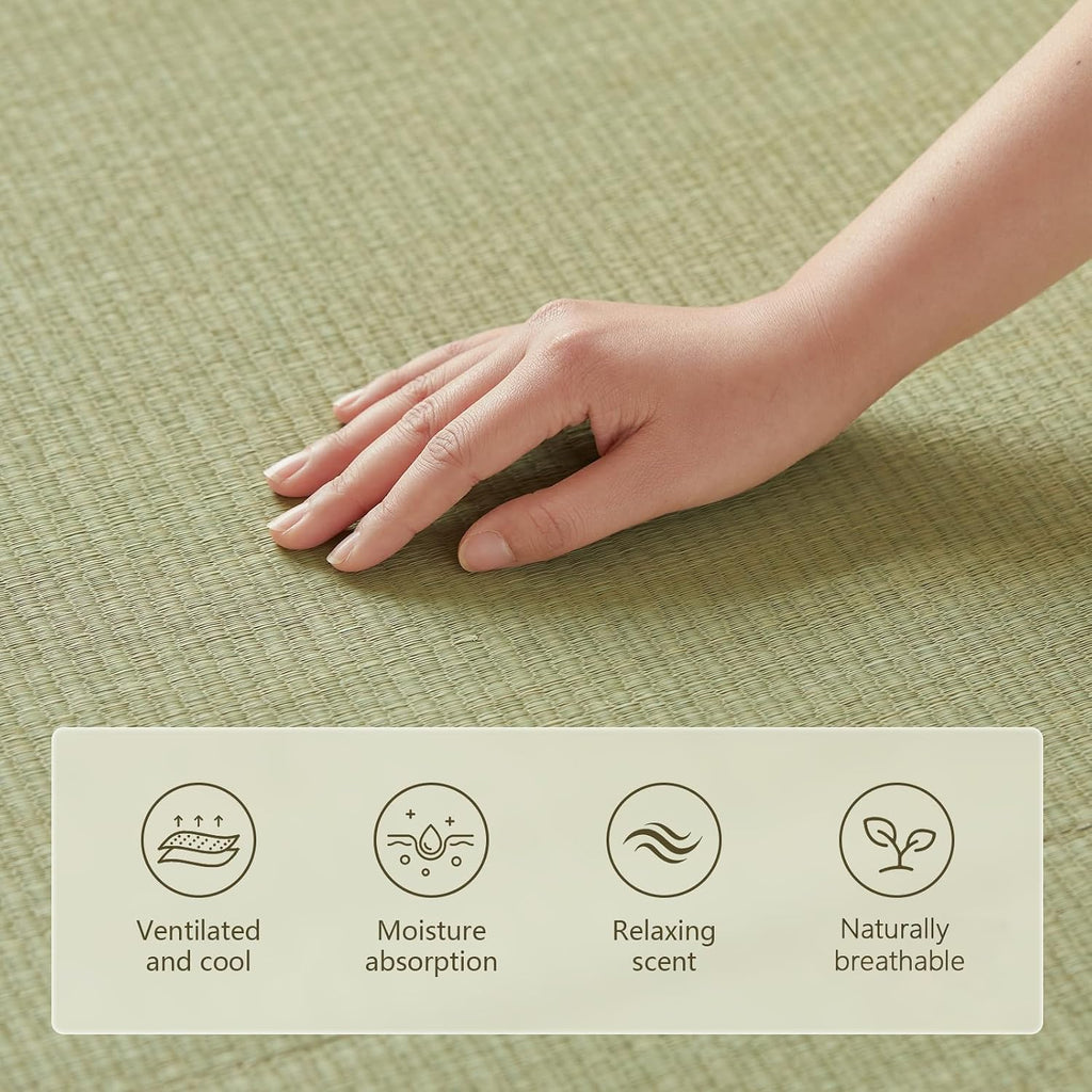 Japanese Tatami Mat, Folding Rush Grass Floor Mattress