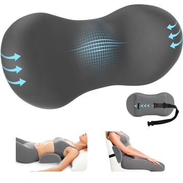 Lumbar Support Pillow Chair, Back Support, Gray