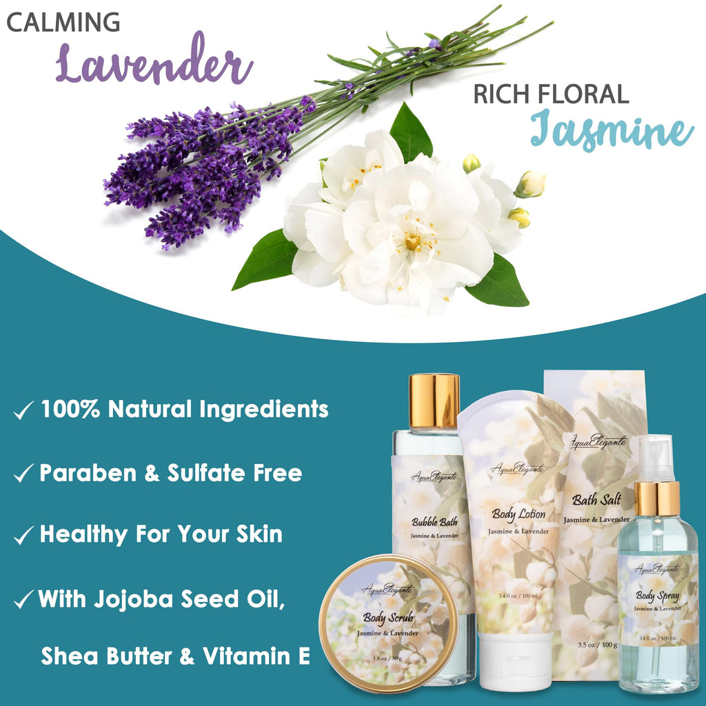 Bath Gift Basket For Women - Jasmine & Lavender