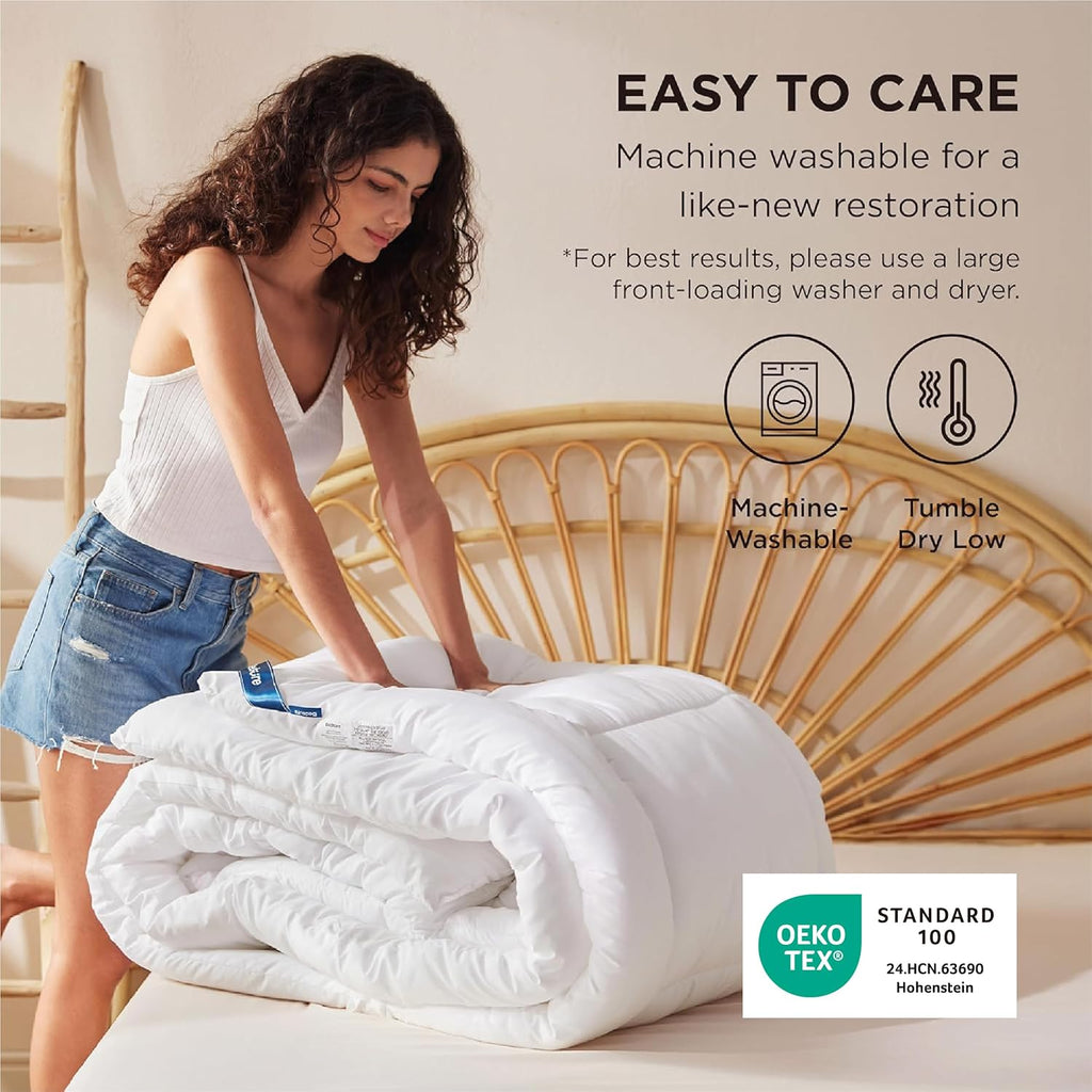 Comforter Duvet Insert - Quilted Comforters King, All Season Duvet, GentleSoft Down Alternative Bedding Blanket