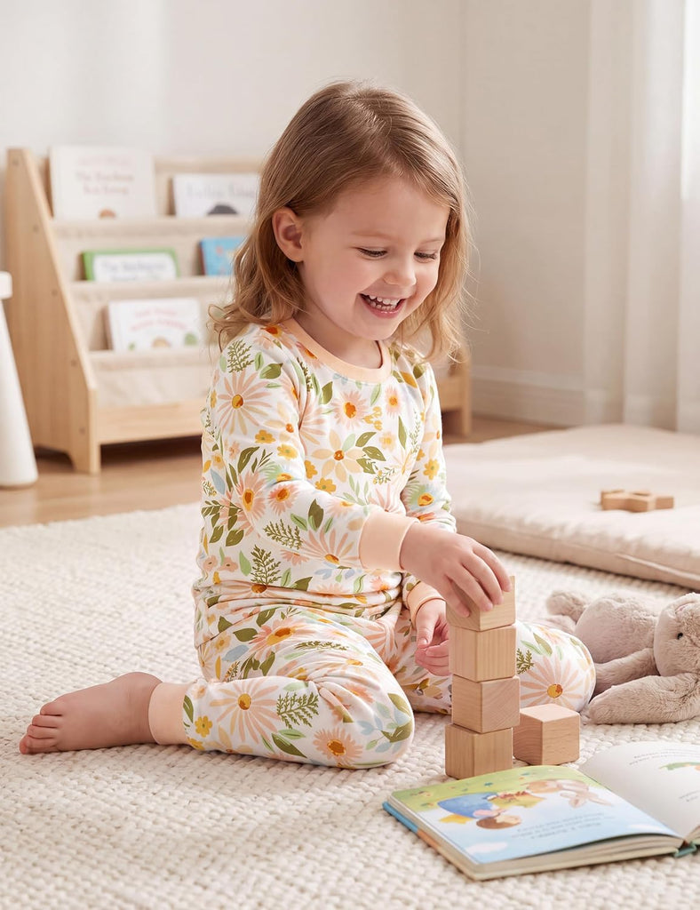 Toddler Pajamas 100% Organic Cotton Pjs Kids Set for Boys Girls