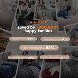 Queen Comforter Set - 7 Pieces Reversible Grey Bedding, GentleSoft Queen Bed Set Gift for Family