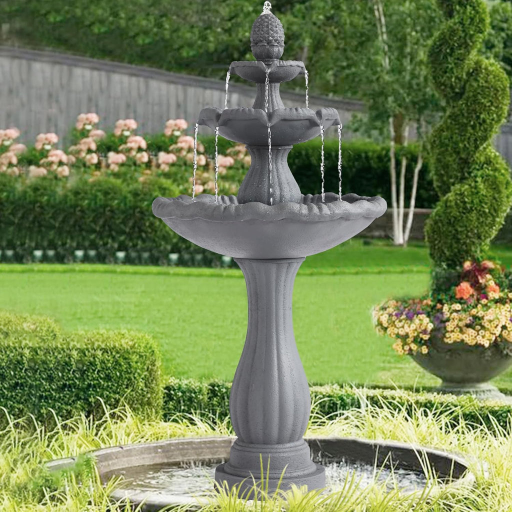 47.4'H Italian Outdoor Garden Water Fountains, Fountains and Waterfalls Outside
