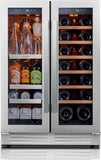 24 Inch Wine and Beverage Refrigerator, 60 Can and 20 Bottle Wine Fridge 36-72°F