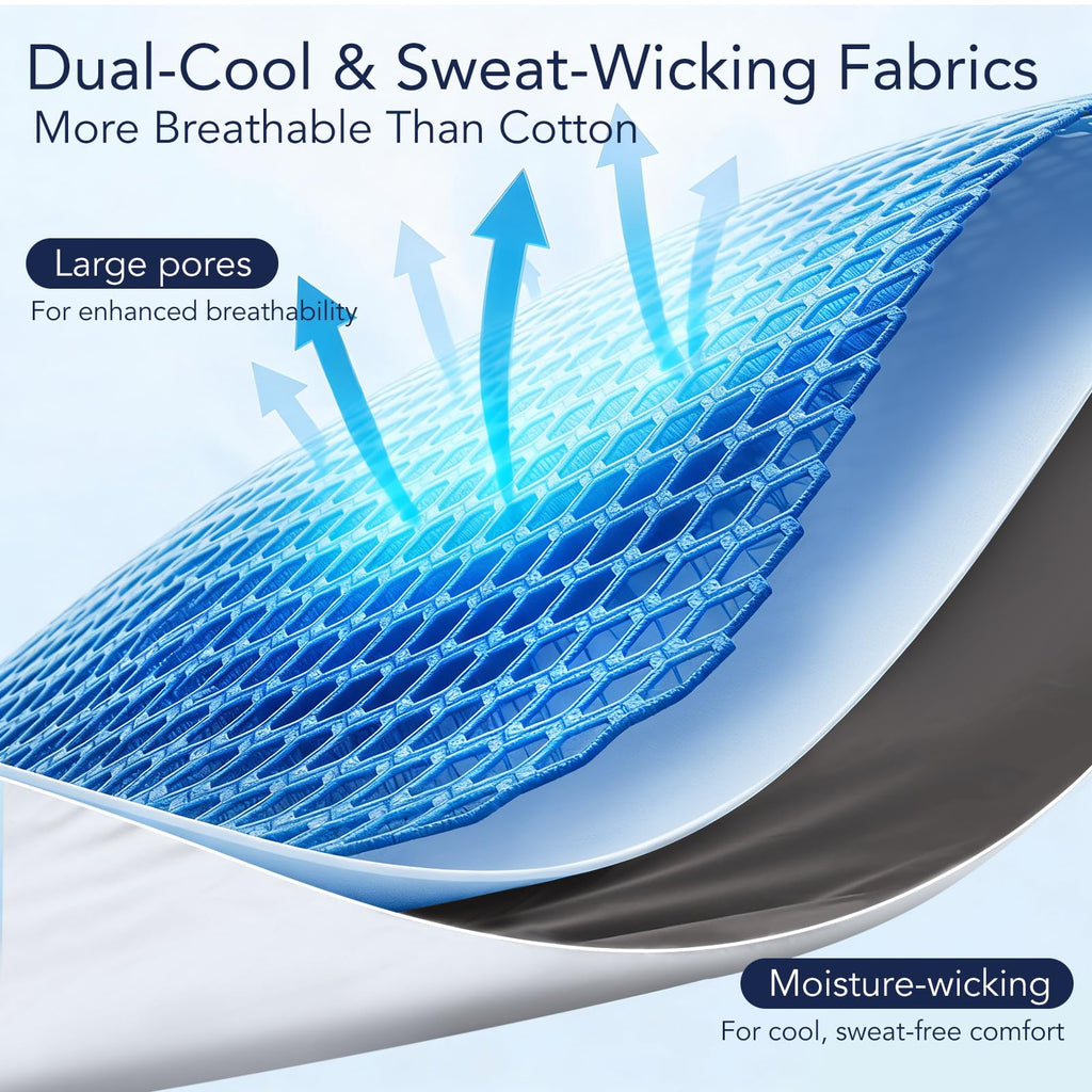 Cooling Comforter Twin Size for Hot Sleepers, Double-Sided Cool Touch Summer Comforter, Lightweight Breathable Soft