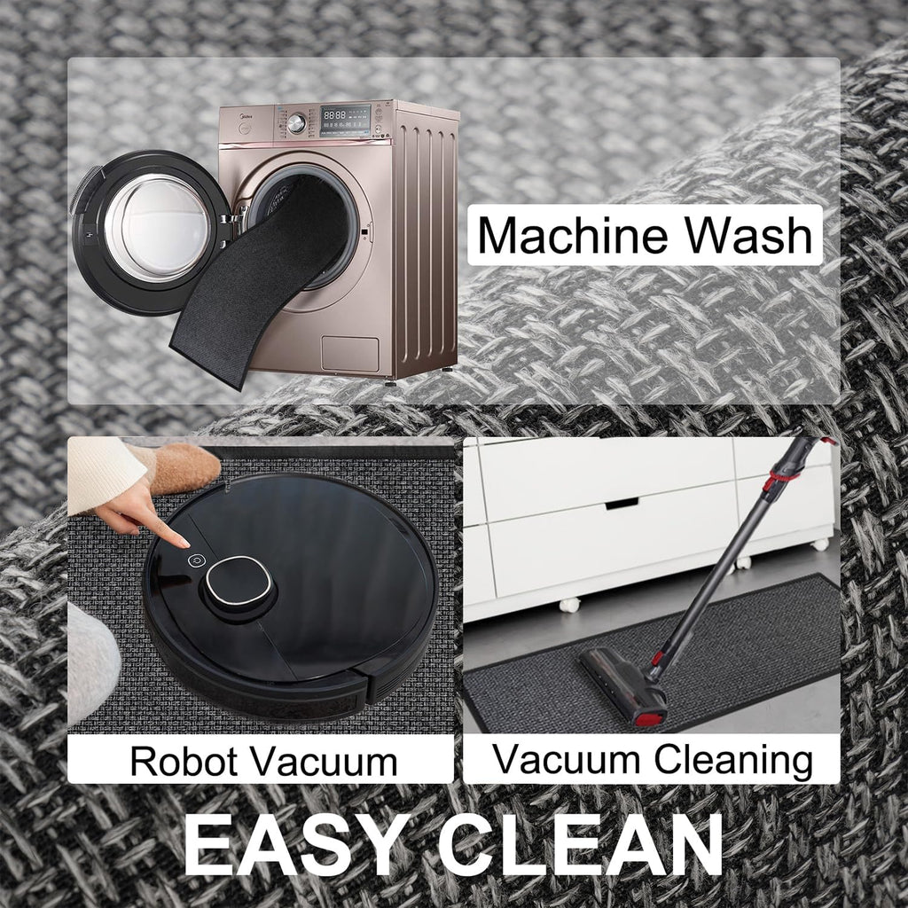 Kitchen Mat Set of 2 PCS, Cushioned Non Slip Rugs Floor, Absorbent Runner Comfort Standing Mats Washable