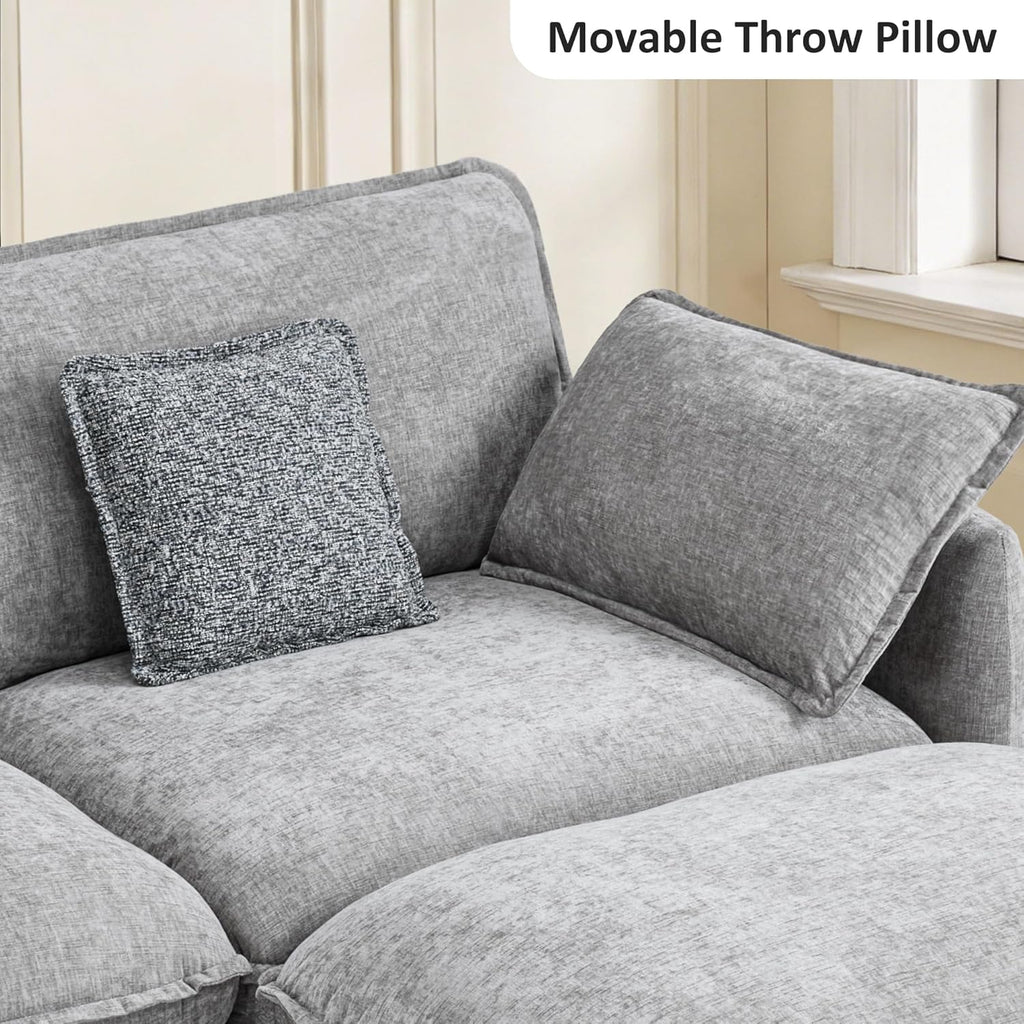 MCombo Oversized Modular Sectional Sofa, FSC Certified L Shaped Cloud Sectional Couches for Living Room