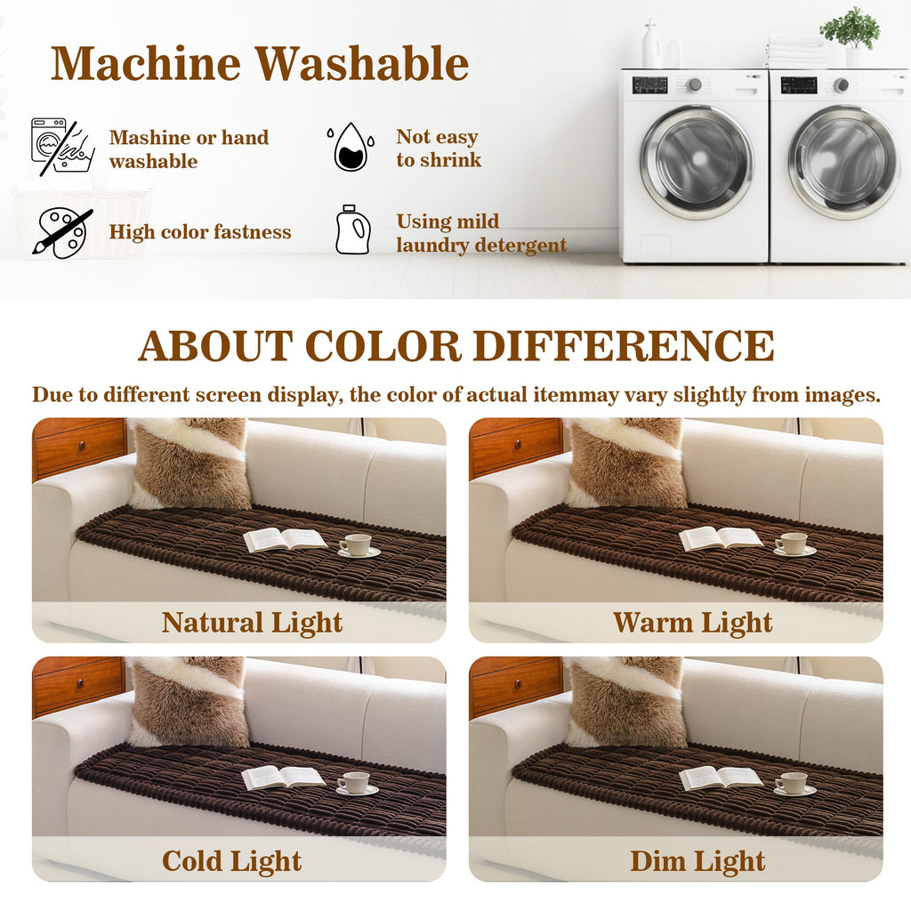 Couch Covers for Dogs, Sofa Cover for 3 Cushion Sofa, Chococlate