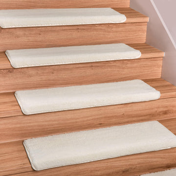14 Pack Bullnose Carpet Stair Treads Non Slip, 9.25 x 30 x 1.2 in