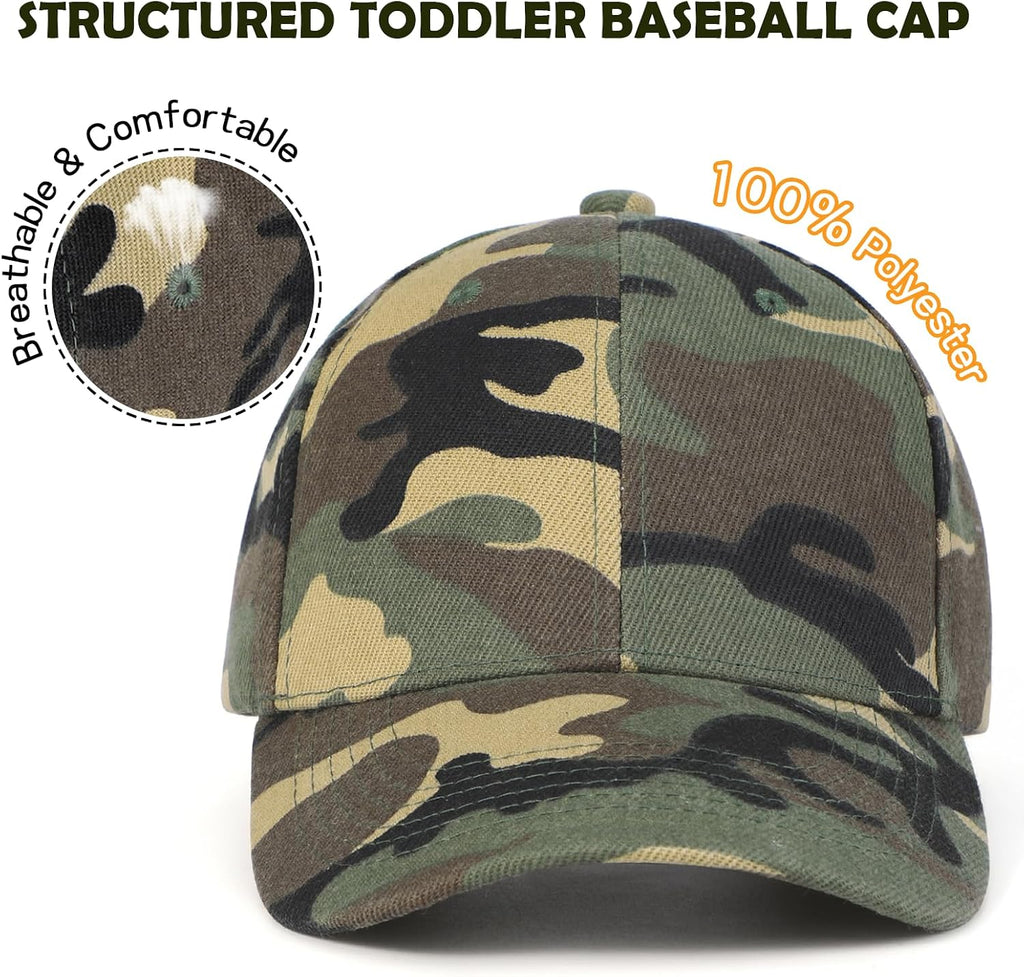 Toddler Baseball Hat for Toddler Boy Kids Adjustable Baseball Cap Camouflage Boys Hat