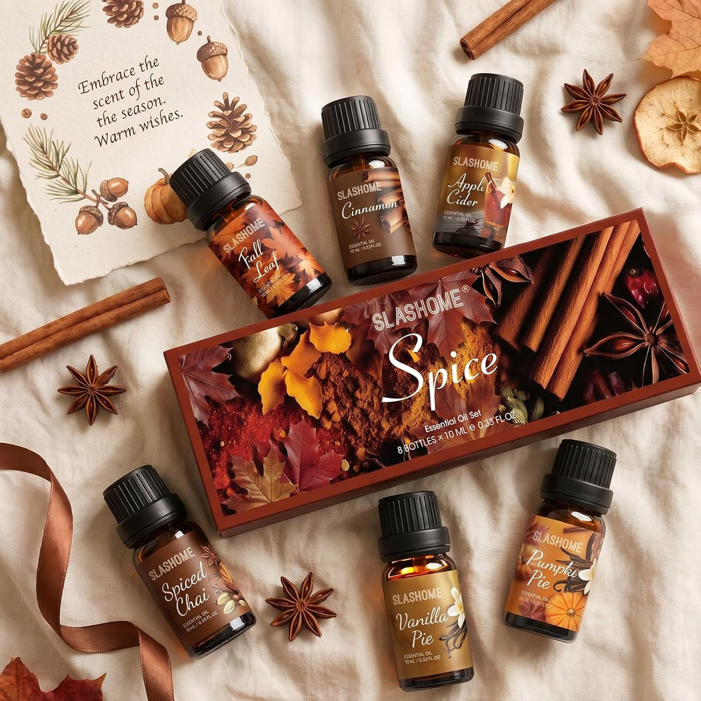 Fall Essential Oil Set for Diffusers - Set of 8