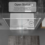 38-42" W x 71" H Pivot Glass Shower Door, Pivot Shower Door with 1/4"(6mm) Clear Glass, Brushed Nickel