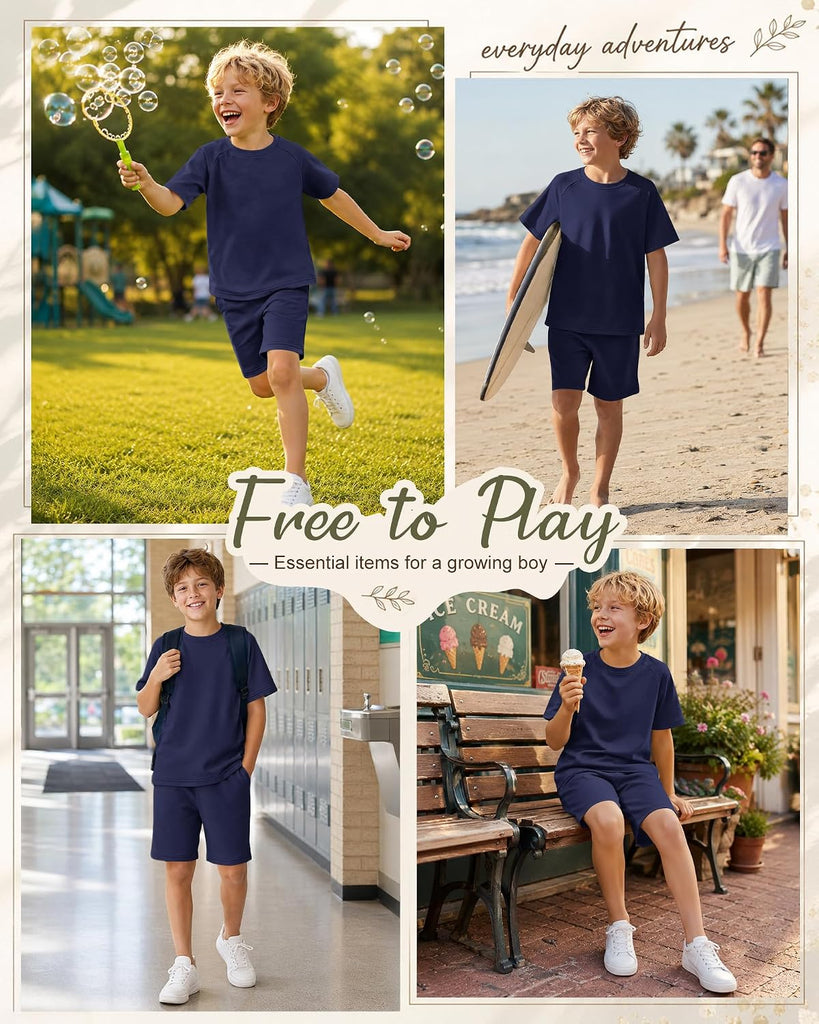 Boys Short Sets 2 Piece Summer Outfits Matching Set