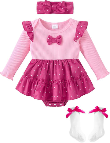 Baby Girl Outfits Long Sleeve Romper Sets Newborn Clothes