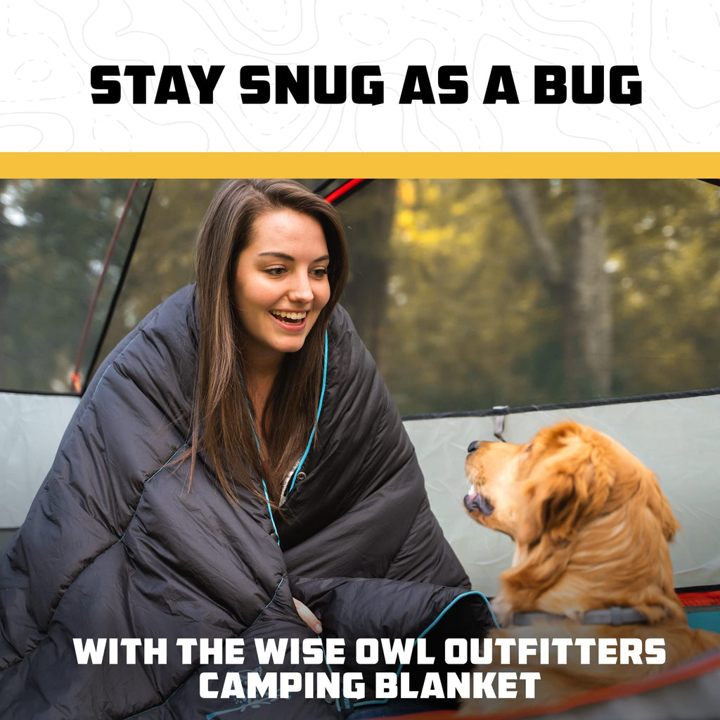 Camping Blanket, Packable Puffy Quilt for Backpacking