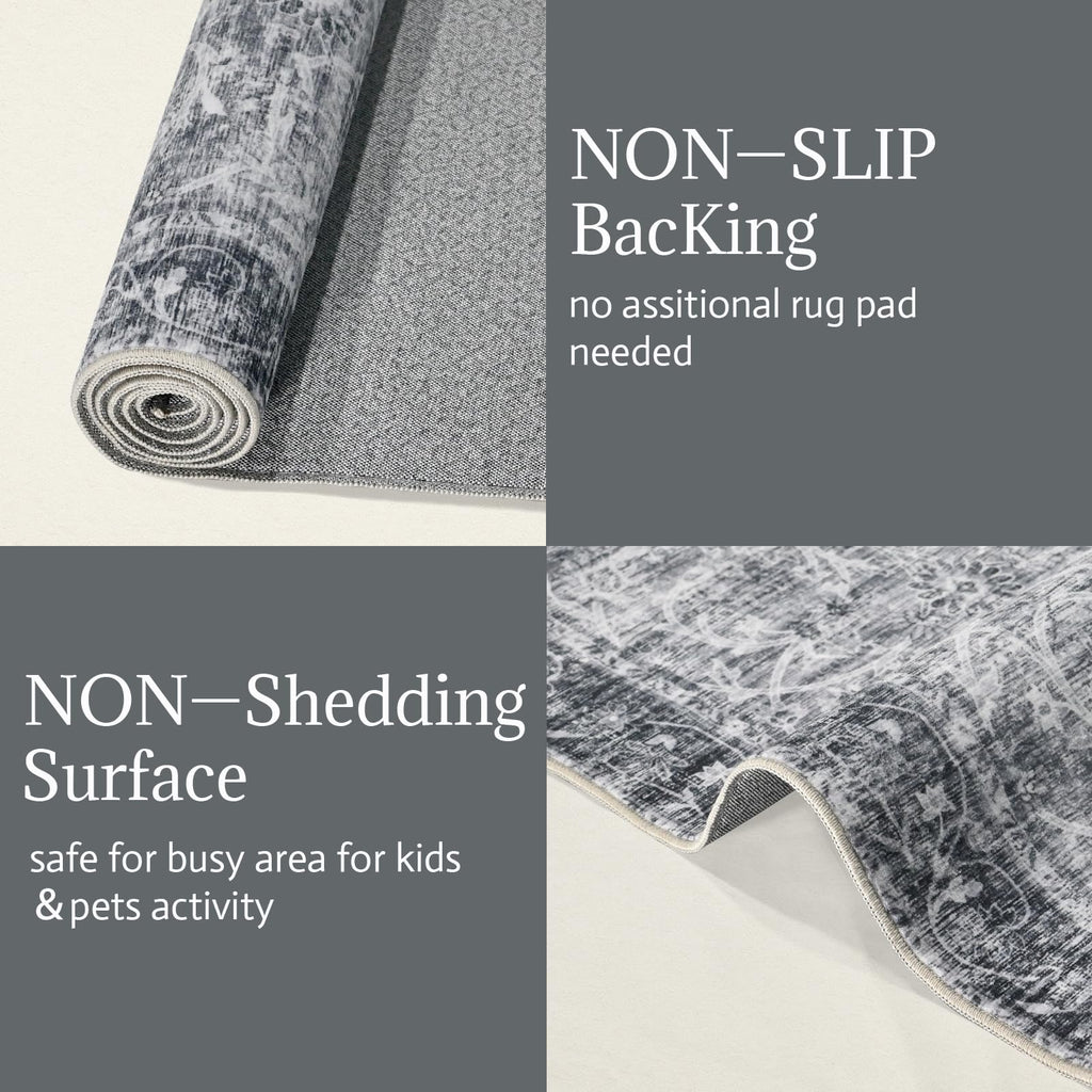 Machine Washable Hallway Runner Rug: 2'x6' Kitchen Rugs