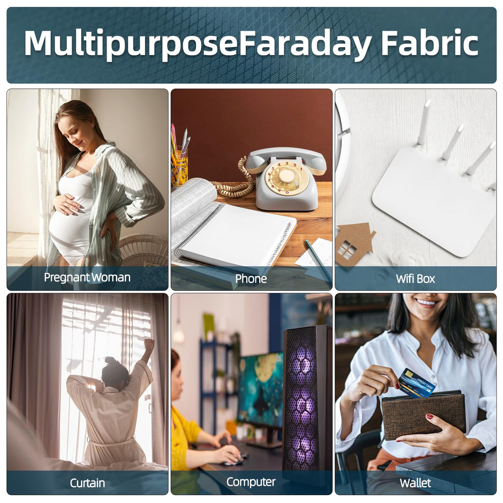 Faraday Fabric Military Grade Fabric Nickel Copper Faraday Cloth for WiFi, GPS, Bluetooth, RFID, EMP