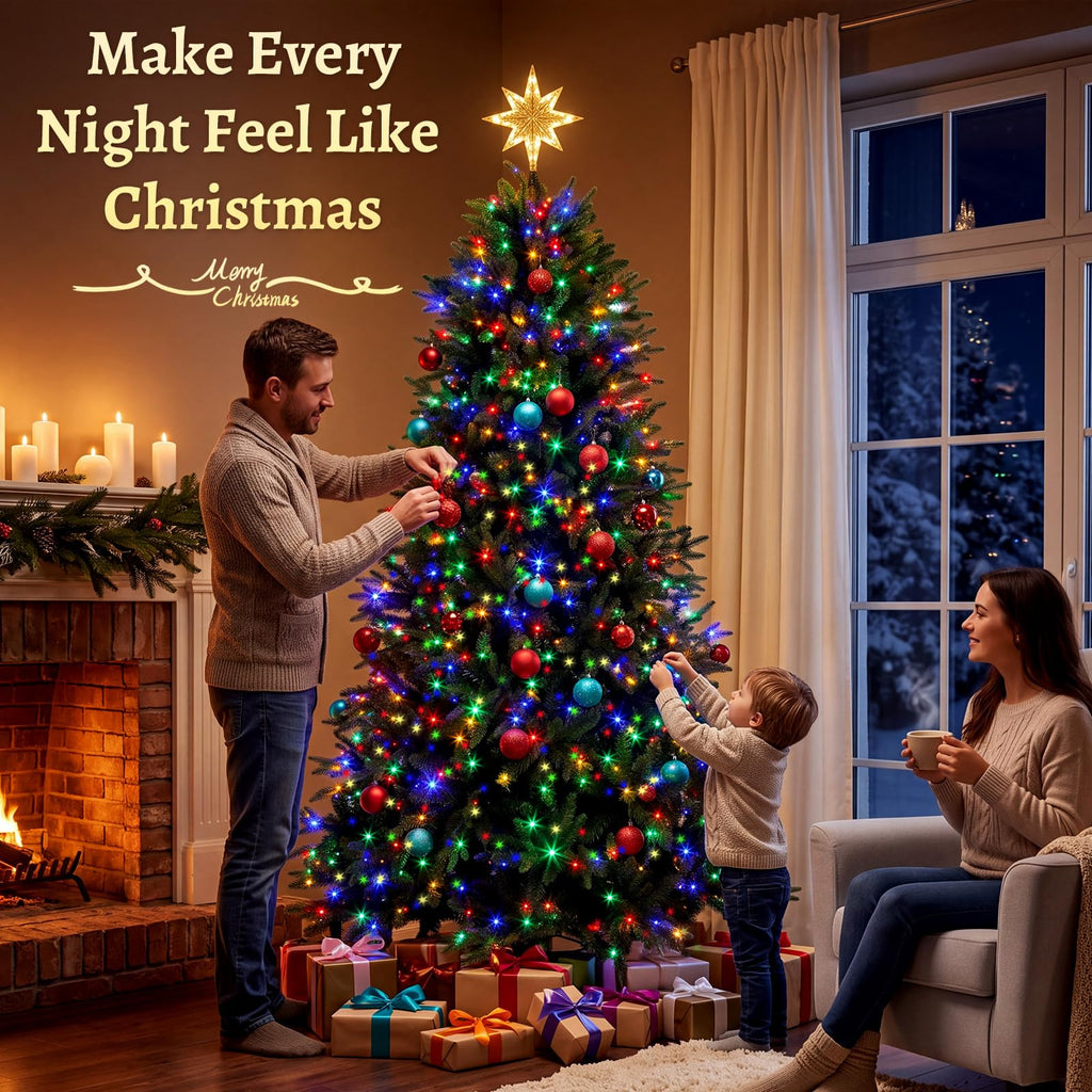 Pre-Lit Christmas Tree with 620 LEDs, 6.5 FT