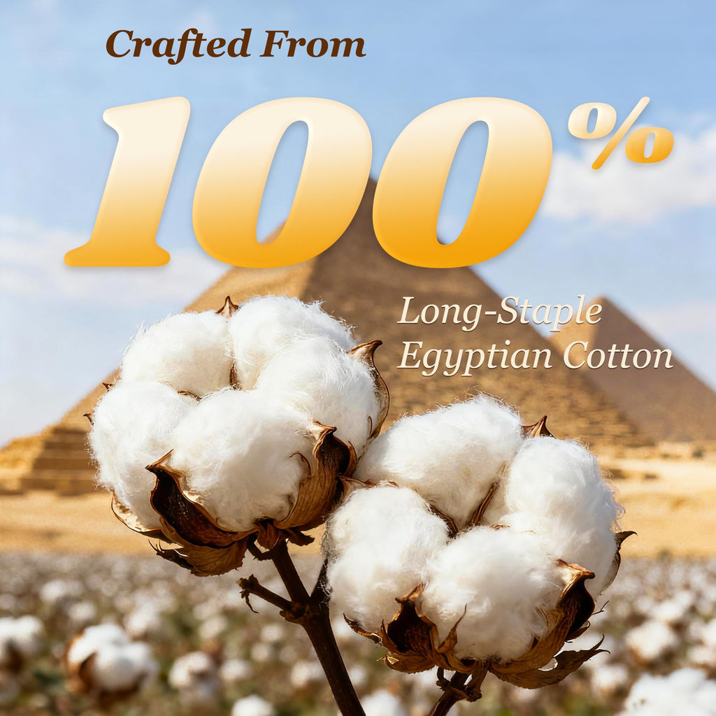 100% Egyptian Cotton Sheets 16" Deep Pocket, 4Pcs King