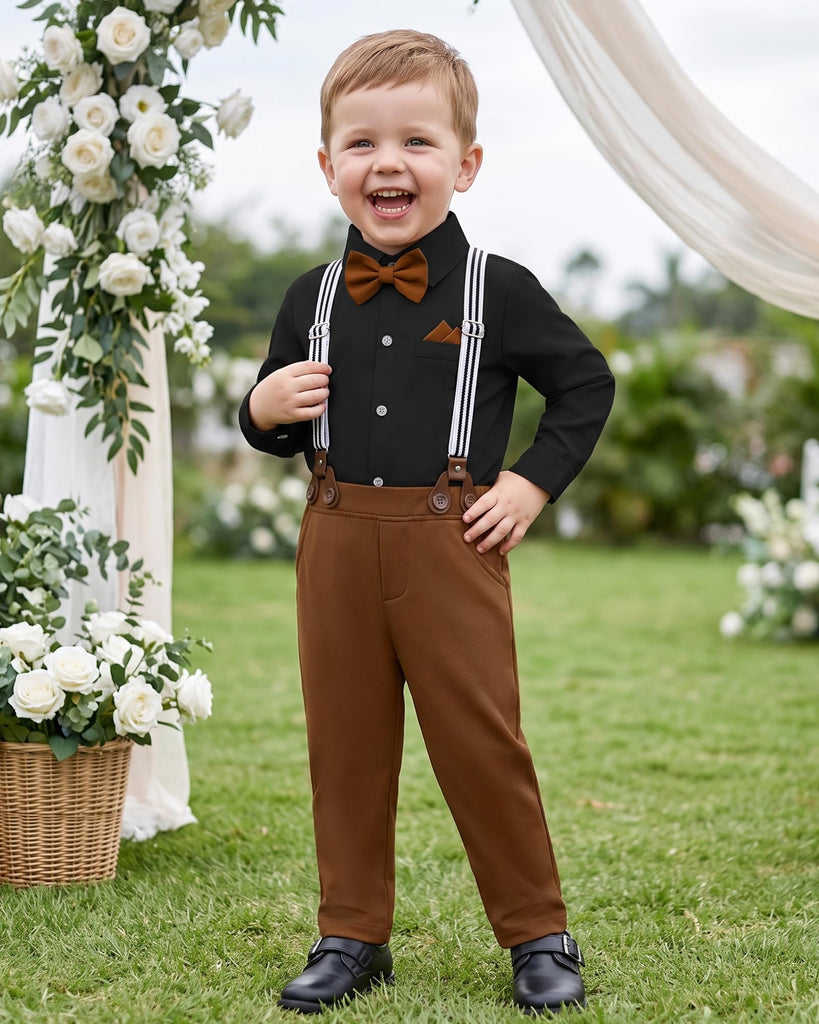 Toddler Baby Boy Wedding Suit Formal Dress Clothes Gentleman Outfit