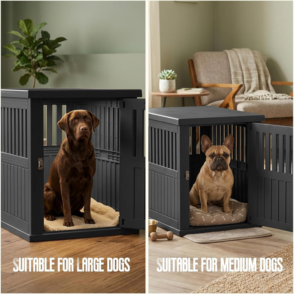 Small Dog Crate Furniture, Black