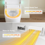 Smart Toilet, Eridanus One Piece Tankless Toilet with Bidet Built in, Foot-Sensor, Off-Seat Auto Flush