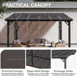 10' x 12' Gazebo for Patio, Gazebo Pergola with Sloped Roof, - Image 6