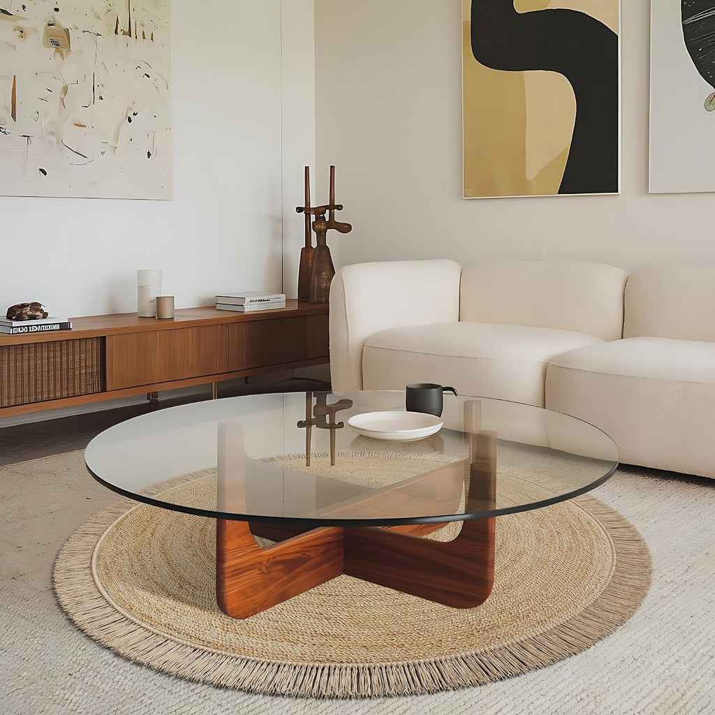 Beautiful 5x5 ft Round Jute Area Rug - Natural Hand Woven Braided Circle | Fits Perfectly Into Your Entry Area