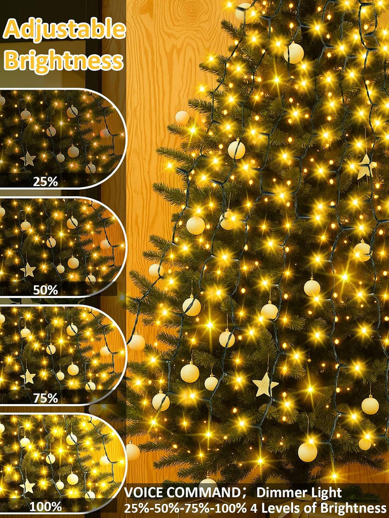 480LED Easy Christmas Tree Lights 8FT Voice Control Cascading Twinkle Light