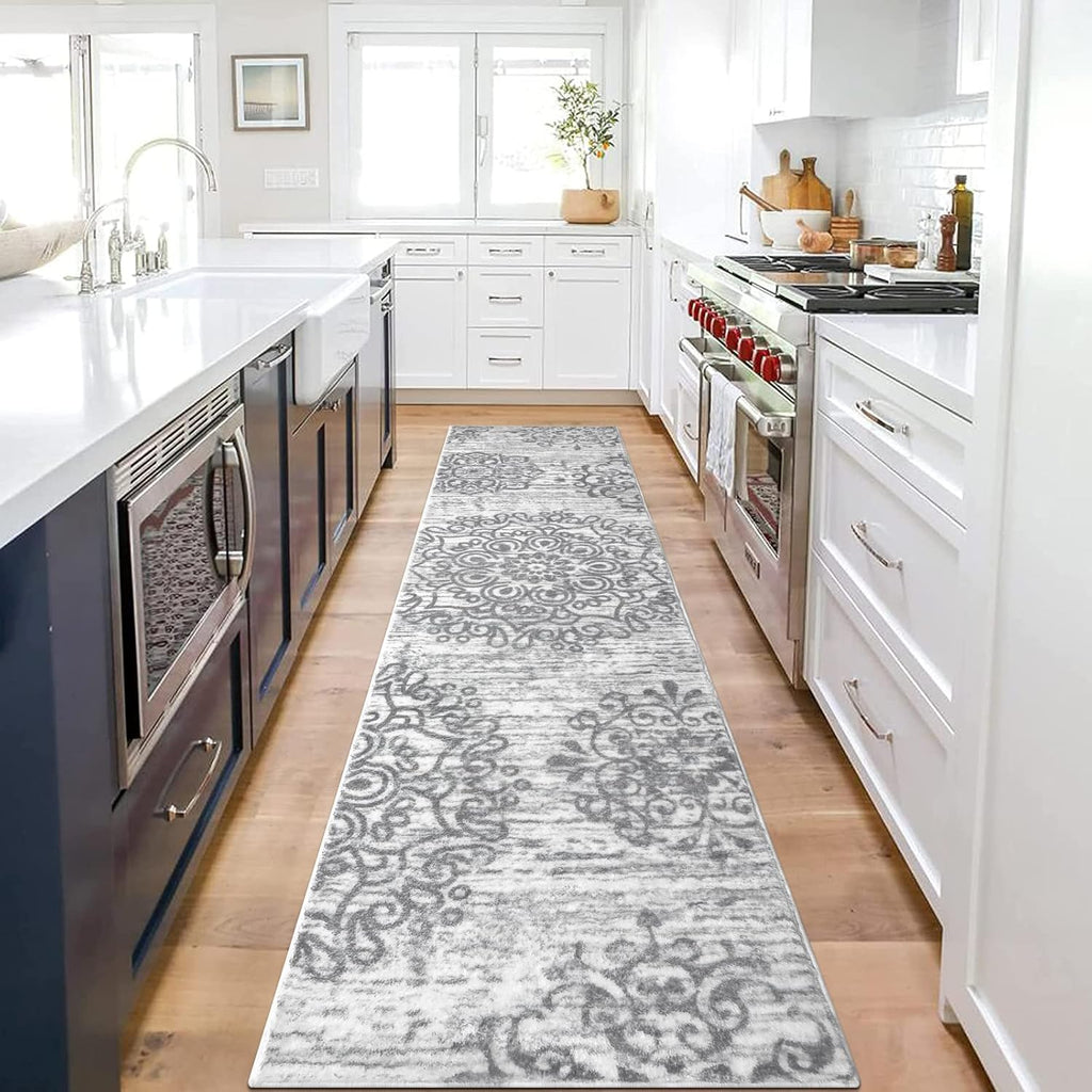 Hallway Runner Rug 2'x8' Washable Vintage Distressed Area Rugs Non Slip Laundry Rug Runner Boho Floo
